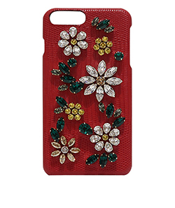 Dolce & Gabbana Crystal Iphone XS Max Case, Goatskin, Red, 3*